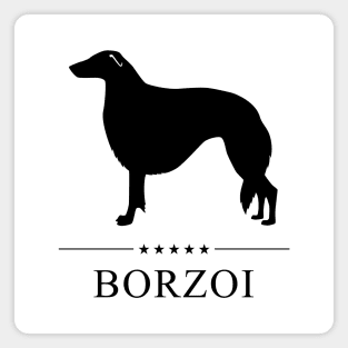 Borzoi Black Silhouette Magnet